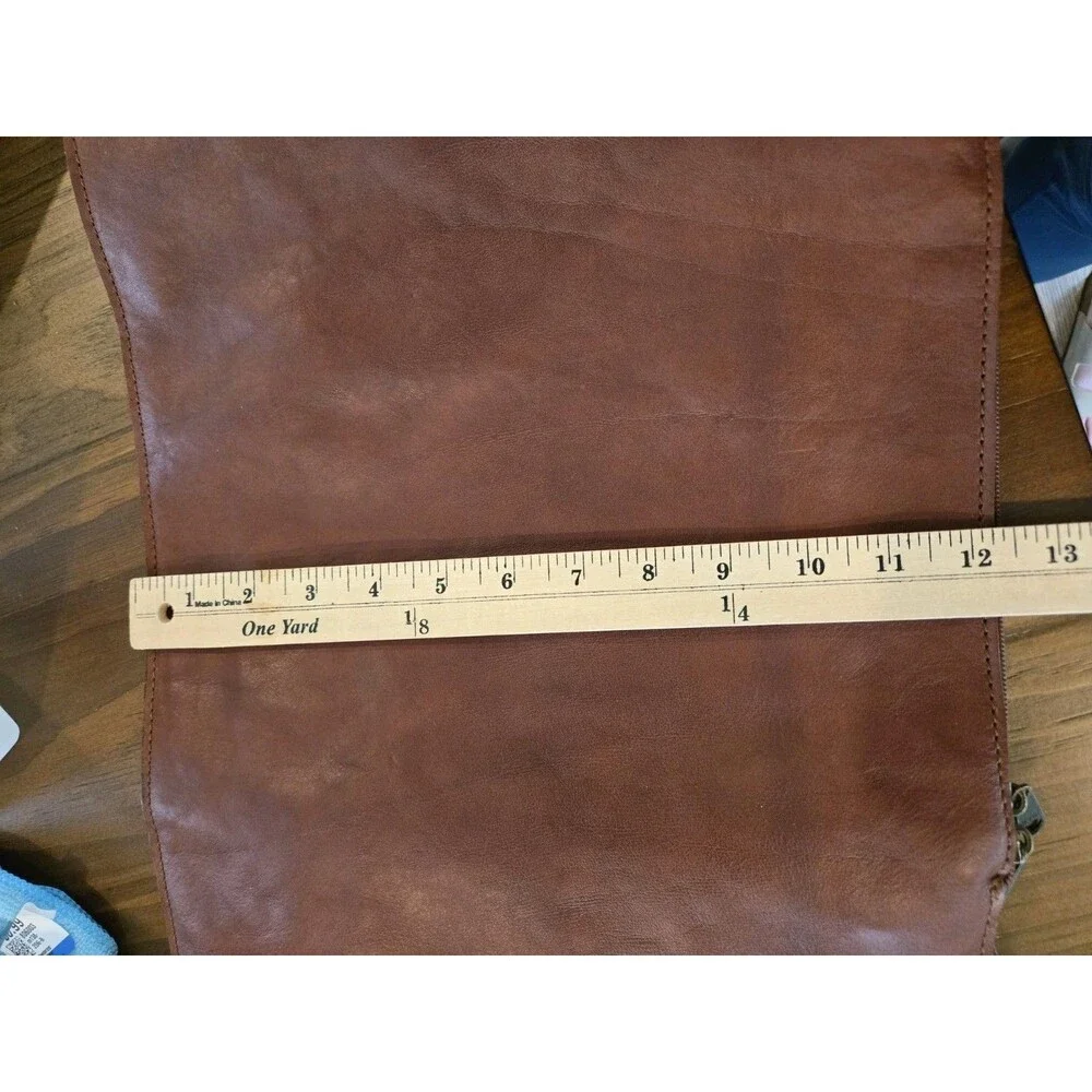 Vintage Brown leather Convertible backpack brass hardware buckles